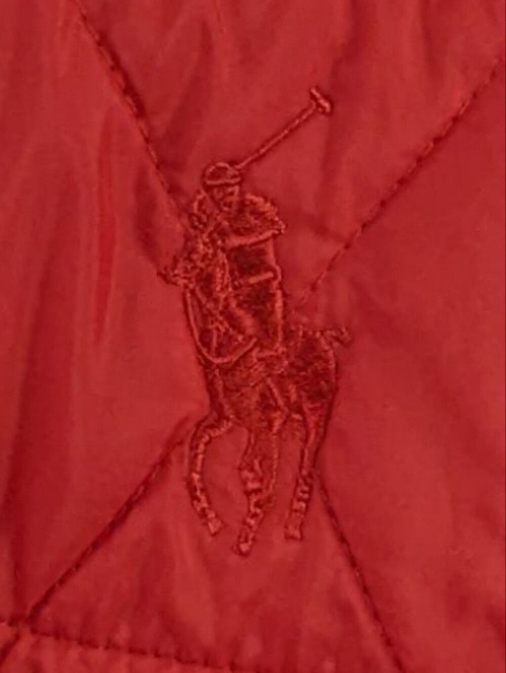 Polo Golf Ralph Lauren Red Quilted Vest Embroidered Back Pony Size Small EUC - Picture 5 of 15